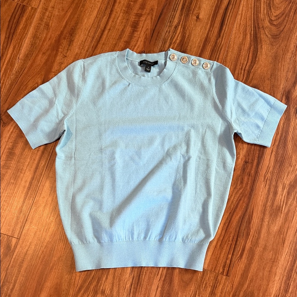 NWT Ann Taylor Essential Button Sweater Tee